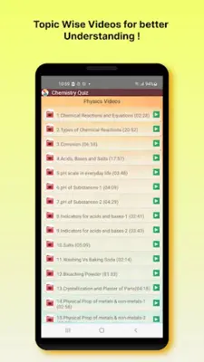 Chemistry Quiz & eBook android App screenshot 2