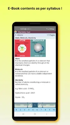 Chemistry Quiz & eBook android App screenshot 3